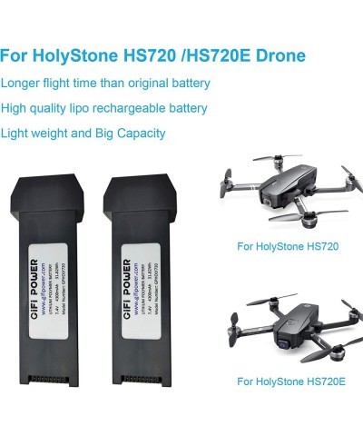 4300mAh 7.4V Replacement Lipo Battery for Holystone HS720 HS720E Drone (1 PCS) $74.63 Hobby Remote & App Controlled Vehicle P...