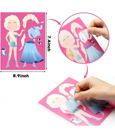 40 Pcs Princess Dress-Up Make Your Own Face Stickers DIY Face Stickers for Kids Make a Face Sticker Kids Craft Game for Princ...