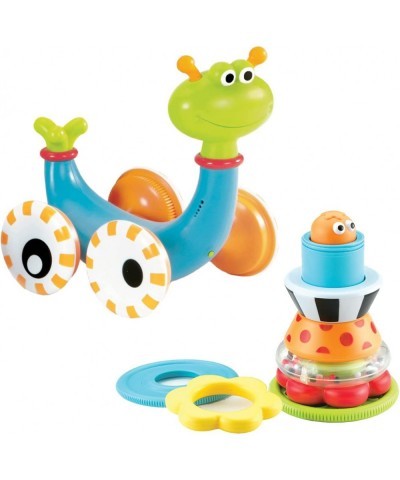 Musical Crawl N' Go Snail Toy with Stacker - Promotes Baby's Crawling and Walking. Rolls and Spins Its Shell As It Moves. $58...