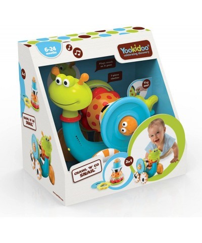 Musical Crawl N' Go Snail Toy with Stacker - Promotes Baby's Crawling and Walking. Rolls and Spins Its Shell As It Moves. $58...