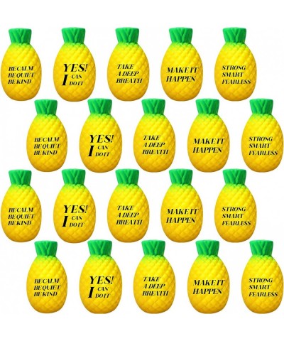 20 Pcs Pineapple Stress Ball Motivational Fidget Toys Ball Pineapple Fidget Toys Inspirational Squishy Pineapple for Adults A...