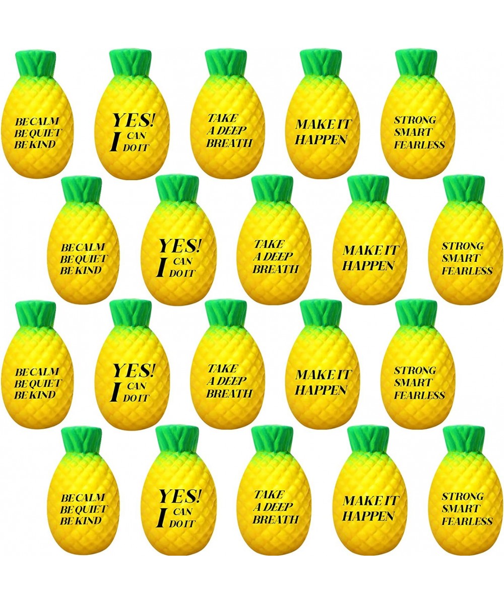 20 Pcs Pineapple Stress Ball Motivational Fidget Toys Ball Pineapple Fidget Toys Inspirational Squishy Pineapple for Adults A...