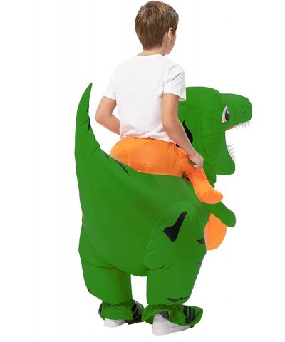 2 PACK Inflatable Dinosaur Costume for Kids Riding T Rex Air Blow up Funny Fancy Dress Party Halloween Costume.(Green Red) $6...