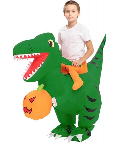 2 PACK Inflatable Dinosaur Costume for Kids Riding T Rex Air Blow up Funny Fancy Dress Party Halloween Costume.(Green Red) $6...