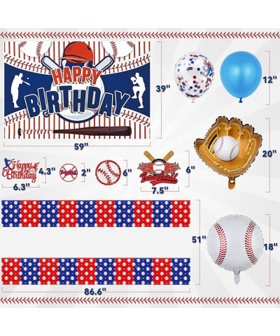 Baseball Party Decorations Baseball Birthday Party Supplies Kit Include Sport Themed Birthday Backdrop Happy Birthday Banners...