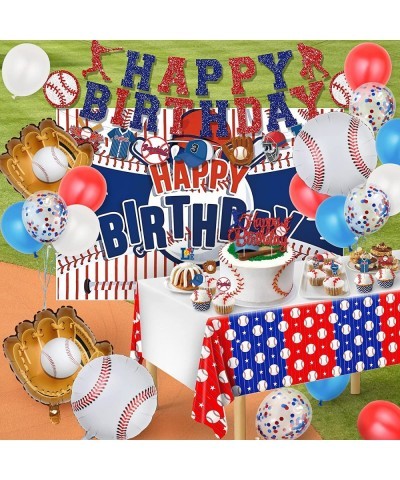 Baseball Party Decorations Baseball Birthday Party Supplies Kit Include Sport Themed Birthday Backdrop Happy Birthday Banners...