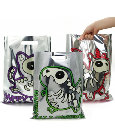 72 PCS Halloween Large Goodie Bags Reflective Trick or Treat Candy Bags Holographic Foil Bags in 6 Designs Halloween Goody Gi...