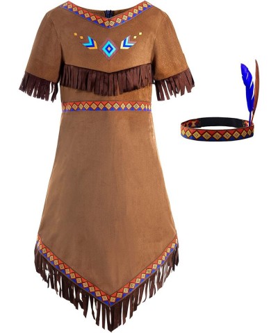 Girls Native American Costume Kids Dress Outfit $41.46 Kids' Costumes