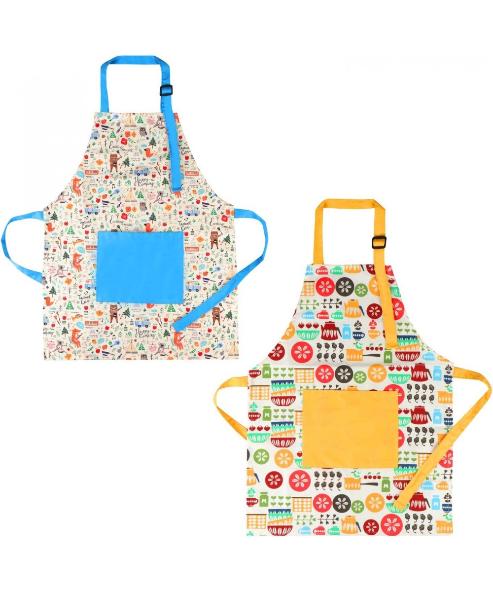 2 Pack Child Apron Kids Painting Art Apron Cotton Apron for Toddlers Age 6-12 $21.38 Kids' Artist Aprons & Smocks