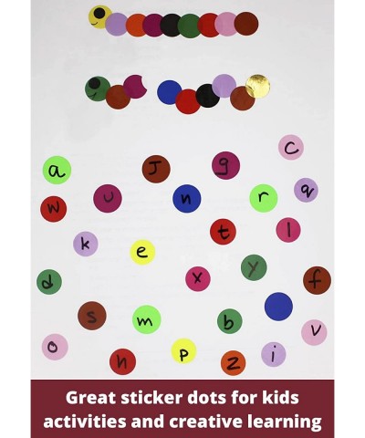 Kids Colored Craft Stickers Colorful 5/8 inch 17mm - 1536 Pack - 8 Colors - 32 Sheets - Dot Labels for Children Fun Games and...