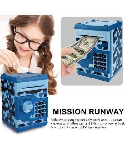 Kids Piggy Bank Money Bank with Electronic Lock Auto Scroll Paper Money & Coin Best Toy Gifts for Children Boys Girls (Camouf...