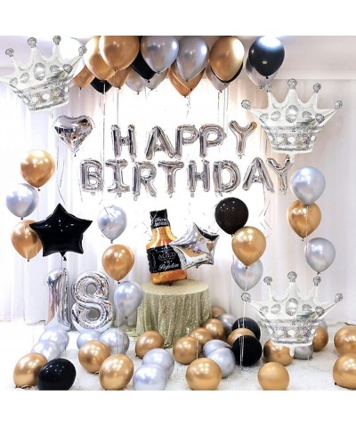 2Pcs Silver Crown Foil Balloons Party Decorations.For Birthday Party Anniversary Supplies $16.08 Kids' Party Decorations