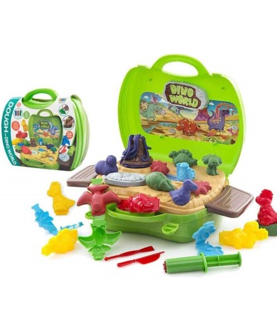 Deardeer 26 Pieces Dough Dinosaur Play Set Kids Pretend Play Toy with Molds and Dough for Kids in a Handy Suitcase $43.01 Kid...