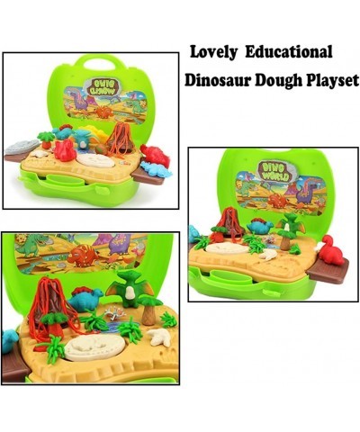 Deardeer 26 Pieces Dough Dinosaur Play Set Kids Pretend Play Toy with Molds and Dough for Kids in a Handy Suitcase $43.01 Kid...