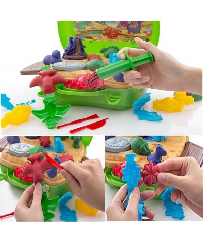 Deardeer 26 Pieces Dough Dinosaur Play Set Kids Pretend Play Toy with Molds and Dough for Kids in a Handy Suitcase $43.01 Kid...