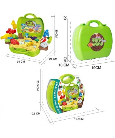 Deardeer 26 Pieces Dough Dinosaur Play Set Kids Pretend Play Toy with Molds and Dough for Kids in a Handy Suitcase $43.01 Kid...