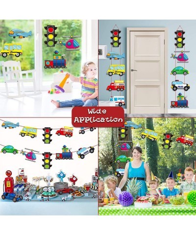 10pcs Transportation Cardboard Cut-out for Outdoor Porch Sign Door Banner Transportation Theme Birthday Party Banner Car Them...