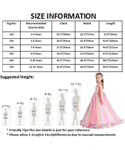 Unicorn Costume for Girls Birthday Pageant Party Dress Halloween Christmas Sleeveless Long Tulle Ball Gown w/Headband $54.07 ...