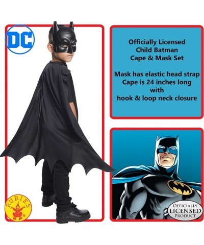 Costume Boys DC Comics Batman Cape & Mask Set Costume One Size Black $26.46 Kids' Costumes