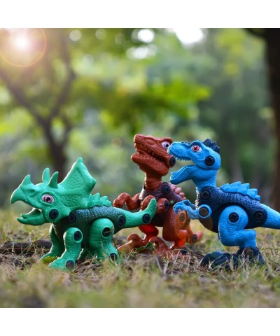 Dinosaur Toys Kids Toys 4PCS STEM Take Apart Building Dinosaur Toy with Electric Drill for Kids Fun Dinosaur Learning Educati...