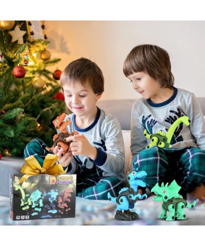 Dinosaur Toys Kids Toys 4PCS STEM Take Apart Building Dinosaur Toy with Electric Drill for Kids Fun Dinosaur Learning Educati...