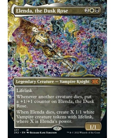 Magic: the Gathering - Elenda The Dusk Rose (377) - Borderless - Double Masters 2022 $15.28 Trading Cards & Accessories