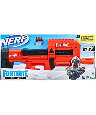 Fortnite Compact SMG Motorized Blaster Ultra Red Wrap Design 8-Dart Internal Clip 8 Elite Foam Darts Electric Semi Auto Fortn...