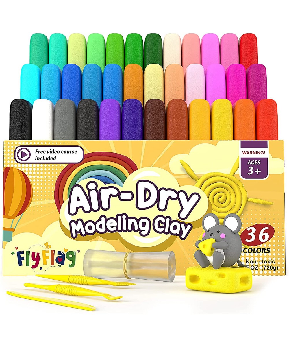 Air Dry Clay 36 Colors Soft & Ultra Light Modeling Clay for Kids with Accessories Tools and Tutorials $37.41 Kids' Art Clay &...