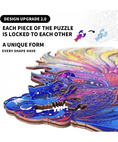 Wooden Puzzles for Adults Version 2.0 Animal Shaped Puzzles for Adults Unique Shape Puzzle Pieces Fish Puzzles Best Gift for ...