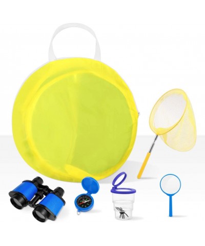 6PCS Kids Camping Tent Set Camping Gear Tool Pretend Play Set Pop Up Tent for Kids Includes Tent Binoculars Viewer Magnifying...