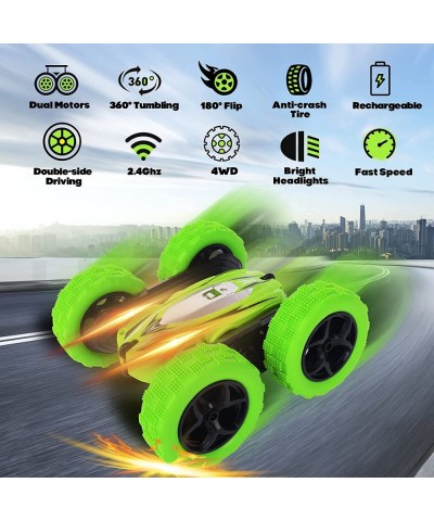 Remote Control Car 4WD RC Cars with Double Sided 360 Degrees Tumbling and Rotating 2.4GHZ RC Stunt Car with LED Remote Contro...