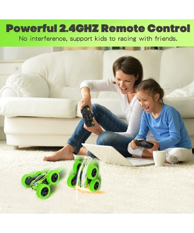 Remote Control Car 4WD RC Cars with Double Sided 360 Degrees Tumbling and Rotating 2.4GHZ RC Stunt Car with LED Remote Contro...