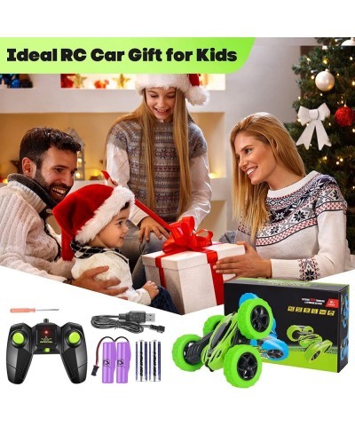 Remote Control Car 4WD RC Cars with Double Sided 360 Degrees Tumbling and Rotating 2.4GHZ RC Stunt Car with LED Remote Contro...