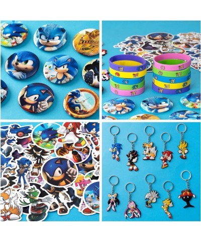 Birthday Party Supplies for Kids 100 Pcs Party Favors - Gift Box Key Chain Button Pins Stickers Finger Light for Kids Themed ...