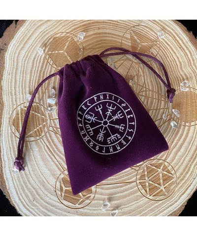 Polyhedral Dice Set 3PCS Assorted Polyhedral Dice Set with Purple Drawstring Bag for Divination Star Divination Rune Dice Sui...