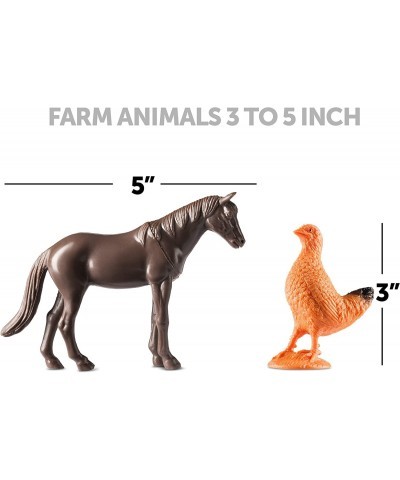 Farm Animal Toys - Pack of 12 - Plastic Farm Animals for Toddlers and Kids Realistic 3-5 Inch Ranch / Barnyard Animal Toy Fig...