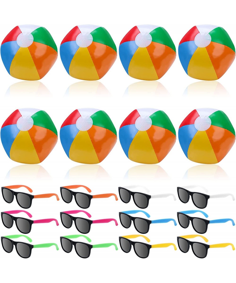 Beach Ball Kit Including 12 Pcs Inflatable Beach Balls for Kids 15 Inches Water Bouncing Beach Ball and 12 Pcs Swimming Pool ...