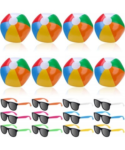 Beach Ball Kit Including 12 Pcs Inflatable Beach Balls for Kids 15 Inches Water Bouncing Beach Ball and 12 Pcs Swimming Pool ...