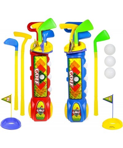 Kids 2pk Toy Golf Set with Golf Clubs Plastic Balls Practice Holes and Rolling Caddy Playset $65.20 Toy Sports Products