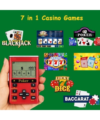 Electronic Handheld 7 in 1 Poker Game Blackjack Deuces Baccarat Slot Lottery Lucky 7 Dice Casino Game… $35.30 Kids' Handheld ...