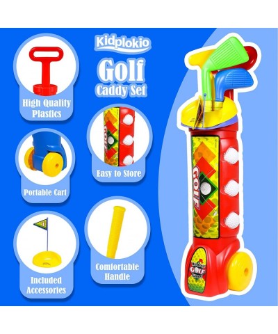 Kids 2pk Toy Golf Set with Golf Clubs Plastic Balls Practice Holes and Rolling Caddy Playset $65.20 Toy Sports Products