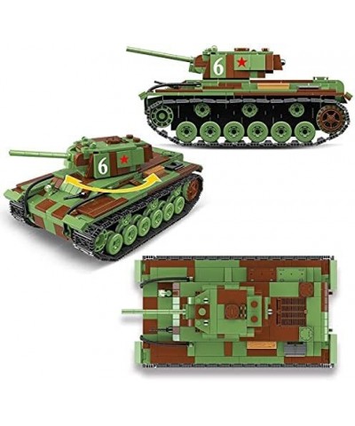 World War Military Building Blocks Russian Soviet KV1 768 Piece Model Tank Toy Bricks Set with Removable Detailed Engine $78....