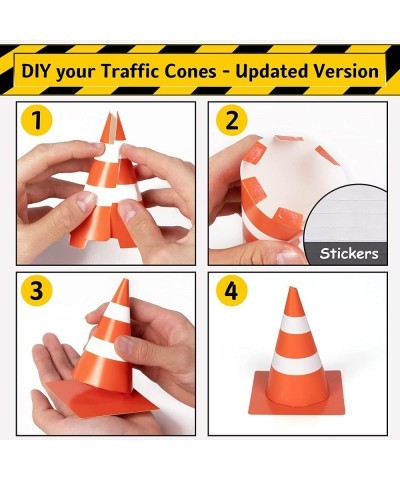 Construction Birthday Party Supplies Serves 24 Construction Party Plates 54" x108" Tablecloth Pre-strung Banner Traffic Cone ...