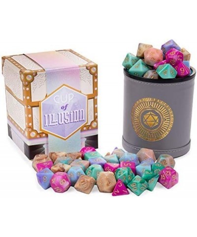 Cup of Illusion - DND Dice Set for Tabletop RPG Adventure Games with a Dice Cup - Polyhedral Dice Set Suitable for Dungeons a...