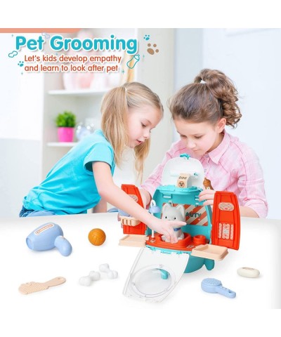 Pet Vet Toys Play Set for Toddlers 3-8 Boys Girls 18 Pcs Present Pet Care Role Play Set Dog Backpack Dog Grooming Toys Puppy ...