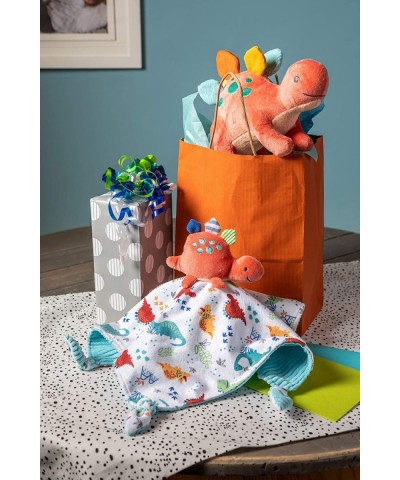 Pebblesaurus Stuffed Animal Security Blanket 13 x 13-Inches Coral Dinosaur $31.76 Stuffed Animals & Teddy Bears