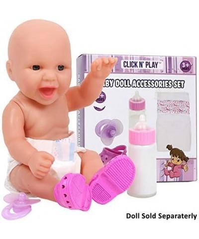 Baby Girl Doll Caring and Feeding Accessories Set (Doll not Included) Pink $17.19 Doll Playsets