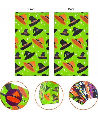 72 PCS Halloween Paper Treat Bags with Stickers Halloween Candy Goodie Bags with 12 Character Designs for Halloween Party Sup...