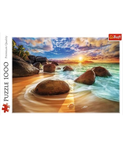 Red 1000 Piece Puzzle - Samudra Beach India $29.92 Jigsaw Puzzles