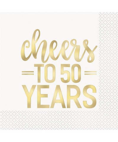 Cheers to 50 Years" Anniversary Luncheon Napkins | 6.5" x 6.5" | 16 Pcs $16.14 Kids' Party Tableware